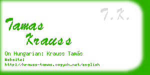 tamas krauss business card